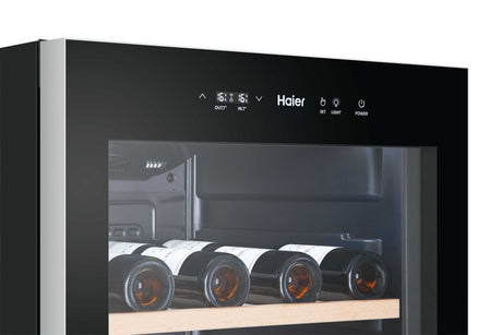 Cave a vin de vieillissement - HAIER HWS188GAE - Pose libre - 188 bouteilles - Mono zone - H185 x L59,5 cm - Noir