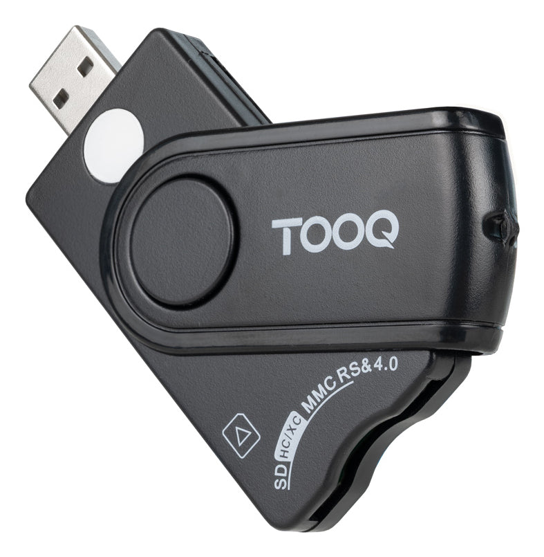 Lecteur de Cartes à puce TooQ TQR-3012B USB 2.0 (Noir)
