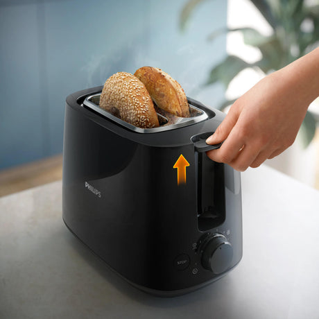 Grille-pain - PHILIPS - HD2581/90 - Collection Daily petit déjeuner - 2 fentes - 830W - Noir