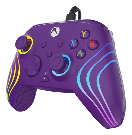 Manette de jeu - Xbox Series X|S, Xbox One et PC - Afterglow Wave - RGB - Filaire - Violet - TURTLE BEACH