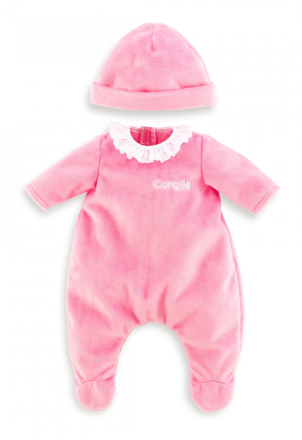 Pyjama Rose et Bonnet - COROLLE - Vetements - Pour Poupon 30cm - Des 18 mois