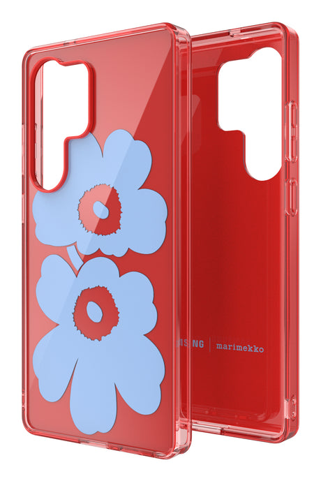 Coque pour Samsung Galaxy S25 Ultra Motif Floral Unikko Samsung Rouge
