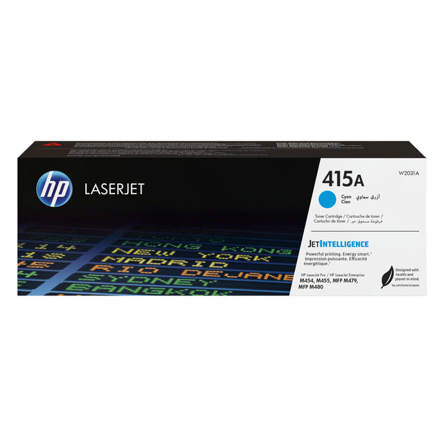 Cartouche de toner cyan HP 415A pour HP Color LaserJet Pro M454 et MFP M479