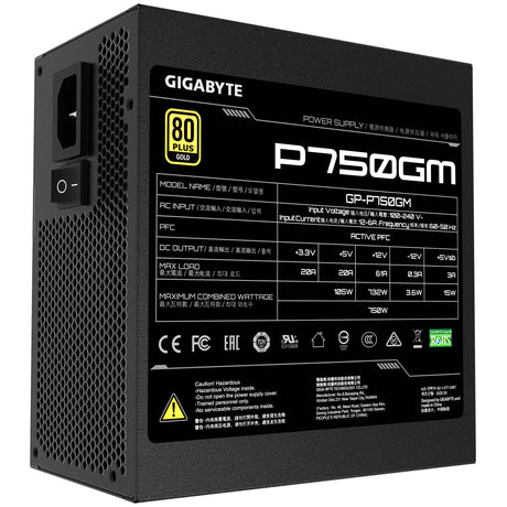 GIGABYTE - GP-P750GM 80+ Gold - Alimentation - 750 W