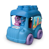 Clementoni - Bus Stitch Clemmy - 6 cubes souples a empiler - 2 figurines - Éveil sensoriel et motricité fine - Pour bébé des 6 mois