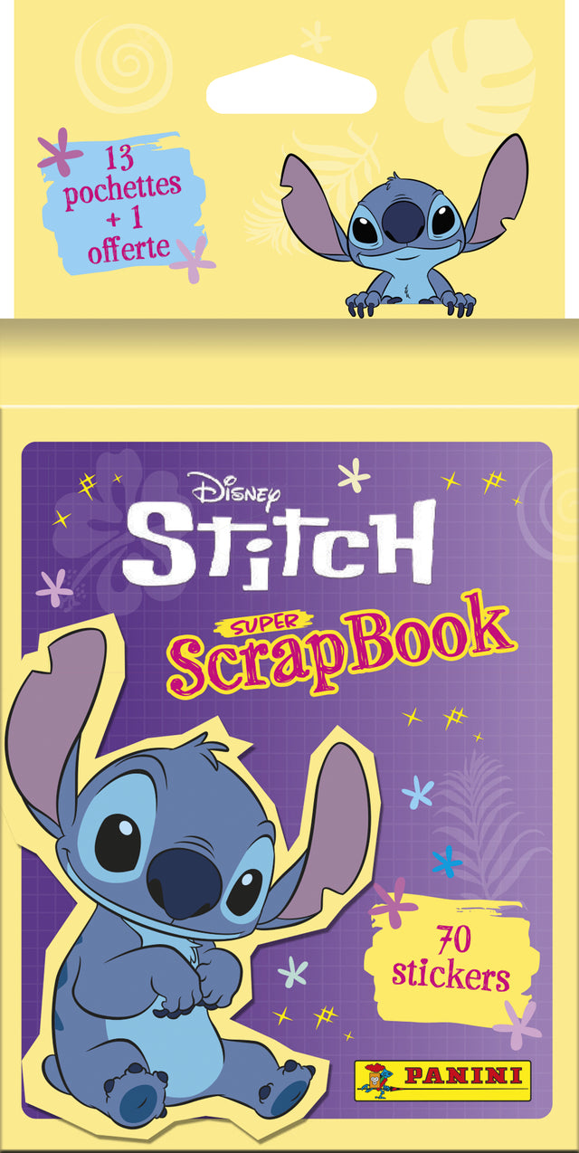 Blister de 13 pochettes + 1 offerte - PANINI - STITCH 2 - MON SUPER SCRAPBOOK - 70 stickers