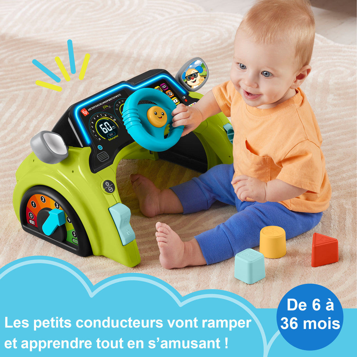 FISHER-PRICE Rires et éveil-Centre d'activités Ma Premiere Voiture - Fisher-Price - HYR92