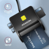 Lecteur de Cartes à puce Axagon CRE-SM3SD USB 2.0