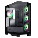 Boitier Moyen Tour ATX iTek Showbui 45 RGB avec panneaux vitrés (Noir)