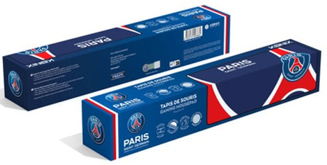 Tapis de souris gaming - KONIX - PSG - XXL 90 x 46 cm - Surface silicone 3D ultra fine - Base antidérapante en caoutchouc - Bleu