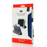 WE tui universel Bleu Nuit pour tablettes 9/11 Toucher doux Système de crochet
