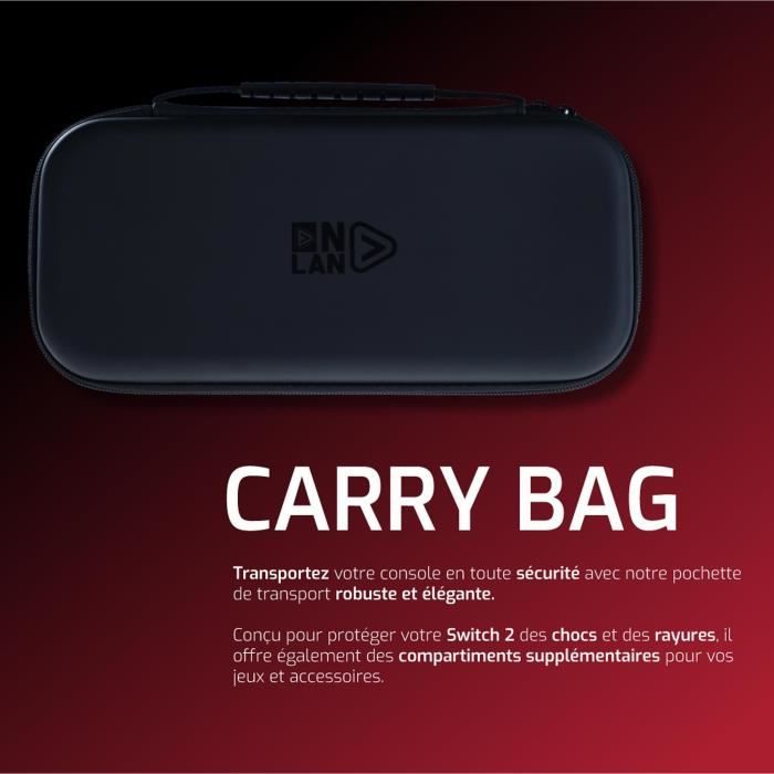 Sacoche de protection et transport - ONLAN - Nintendo Switch 2 - Noir