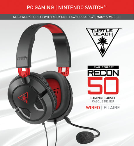 Casque Gaming Turtle Beach Recon 50PC Multiplateforme - TBS-6003-02