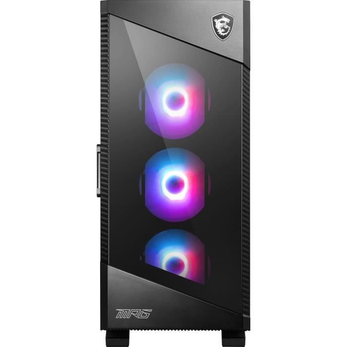 Boitier Moyen Tour E-ATX MSI MPG Velox 100R RGB avec panneaux vitrés (Noir)