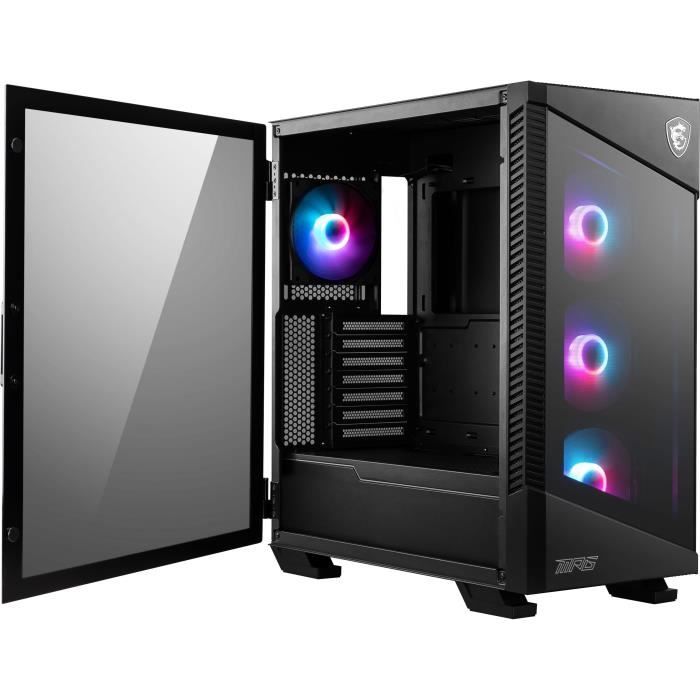 Boitier Moyen Tour E-ATX MSI MPG Velox 100R RGB avec panneaux vitrés (Noir)