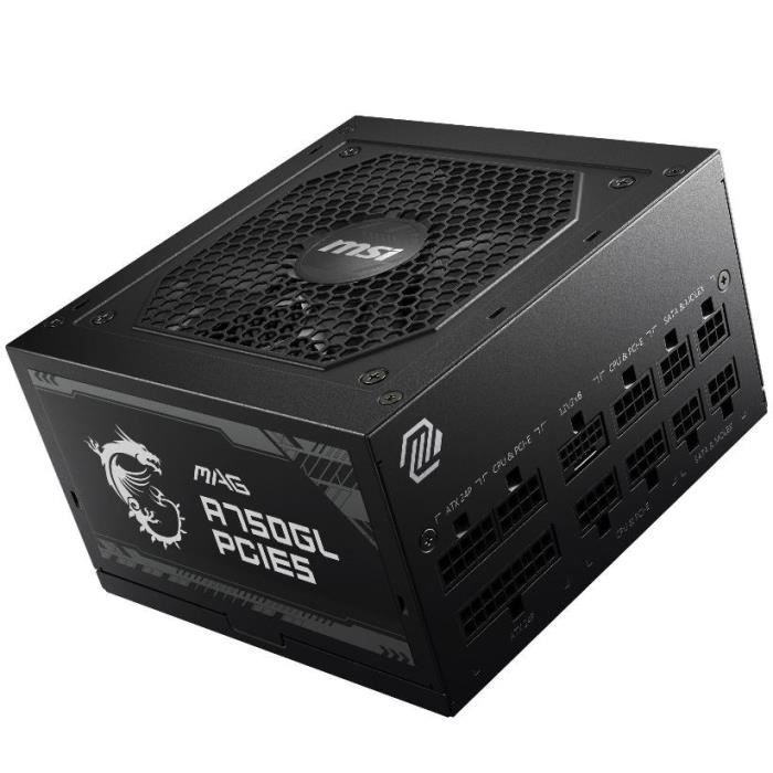 MSI Alimentation PC MAG A750GL PCIE5 - 750W 80+ Gold Modulaire