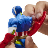 MixMashers Captain America, figurine 12 cm personnalisable a mélanger et combiner avec accessoires, Marvel, des 4 ans