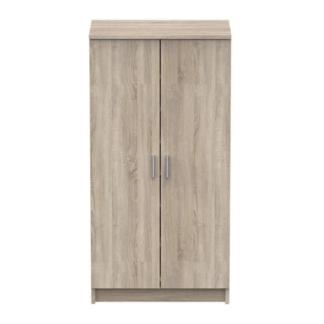 Armoire multi usages - Armoire auxiliaire a 2 portes, Range chaussures - L55xP36xH108cm - Décor chene -DEMEYERE