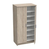 Armoire multi usages - Armoire auxiliaire a 2 portes, Range chaussures - L55xP36xH108cm - Décor chene -DEMEYERE