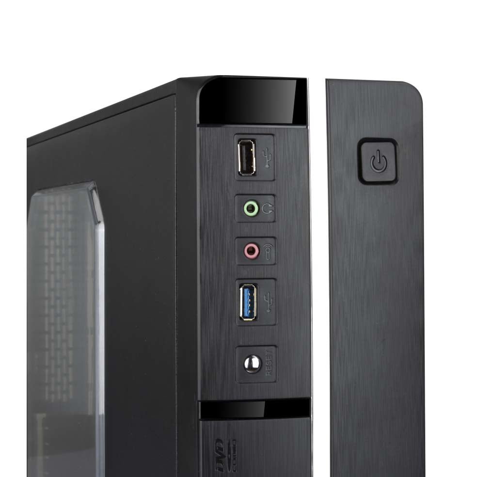 Boitier Mini Tour Micro ATX TooQ TQC-3005U3 + Alimentation 500W (Noir)