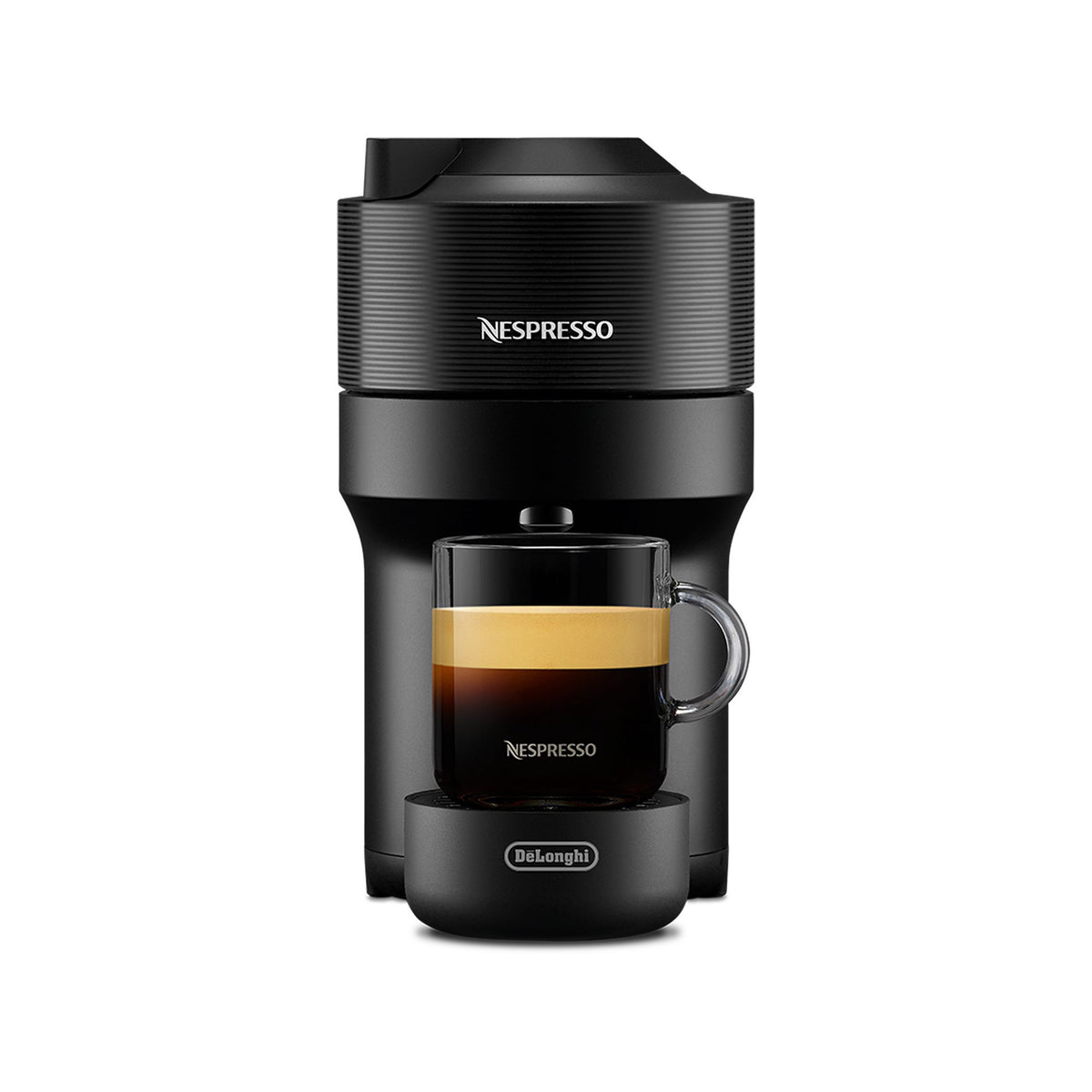 Machine a café capsules - Nespresso - De'Longhi - Vertuo pop - ENV90.B - Noir - 7 capsules Nespresso incluses