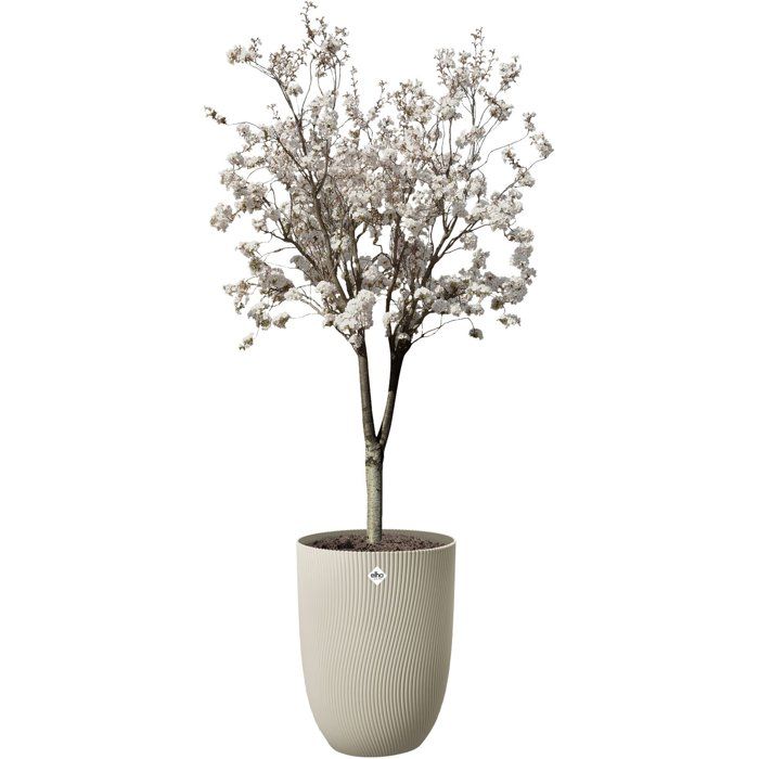 Pot de fleur haut - ELHO - Sereh Haut 40 - 50 L - Ř 39 x H 53 cm - Beige - Balcon/intérieur/extérieur