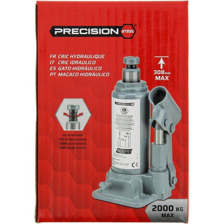 Cric hydraulique bouteille 2T - PRECISION STEEL