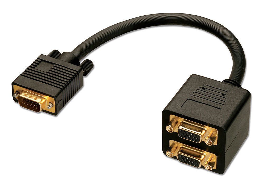 Cable Lindy VGA Male vers 2 x VGA femelle (Y - doubleur VGA)