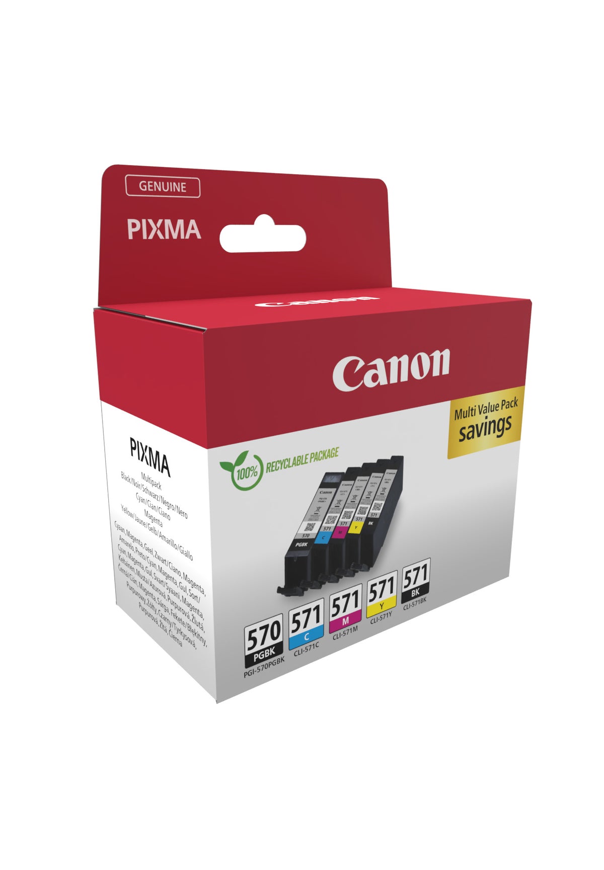 Multipack cartouches d'encre - CANON - PGI-570 Noir + CLI-571 Noir/Cyan/Magenta/Jaune