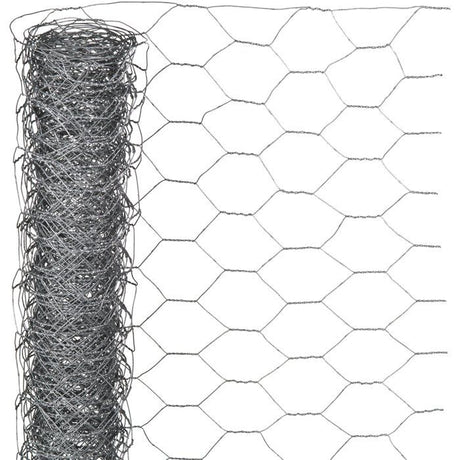 Grillage hexagonal galvanisé - NATURE - 1 x 3 m - Ep. 13 mm - Gris