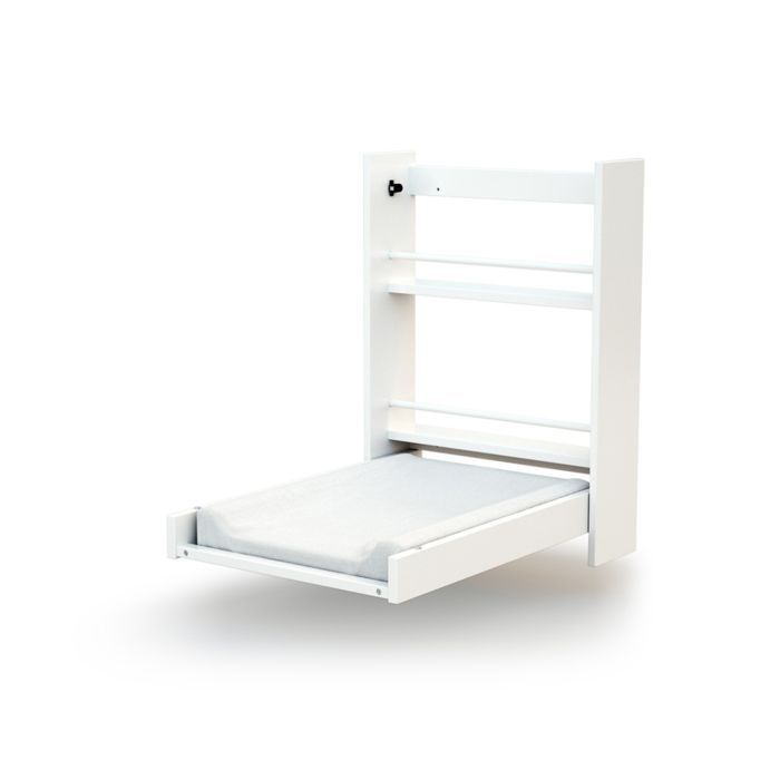 AT4 - Table a langer murale rabattable en bois EAZY  Blanc - Taille unique