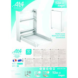 AT4 - Table a langer murale rabattable en bois EAZY  Blanc - Taille unique