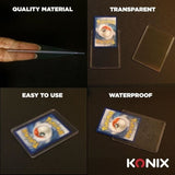 Protege-cartes - KONIX - Hard Sleeves - 25 pochettes - Compatible Magic The Gathering, Pokémon - Transparent
