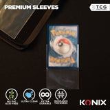 Protege-cartes - KONIX - Premium Sleeves - 100 pochettes - Compatible Magic The Gathering, Pokémon - Transparent