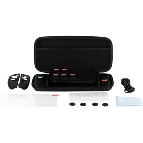 Pack d'accessoires gaming - KONIX - Nintendo Switch 2 - Housse - 4 appuie-pouces - Verre trempé - Boîtier 9 jeux - Écouteurs