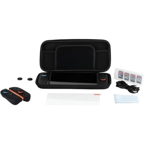 Pack d'accessoires gaming - KONIX - Nintendo Switch 2 - Housse - 4 appuie-pouces - Verre trempé - Boîtier 9 jeux - Écouteurs