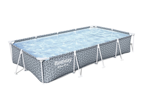 Piscine hors sol tubulaire BESTWAY - Steel Pro™ - 366 x 201 x 66 cm - Rectangulaire - décor graphique