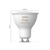 Kit de démarrage - PHILIPS HUE - Lumiere blanche et ambiance colorée - 1 Bridge Pro + 3  3 spots GU10 400 lumens + 1 dimmer switch
