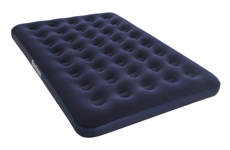 BESTWAY Matelas gonflable floqué Horizon Double + Pompe électrique Sidewinder + Sac – 2 places – Bleu