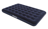 BESTWAY Matelas gonflable floqué Horizon Double + Pompe électrique Sidewinder + Sac – 2 places – Bleu