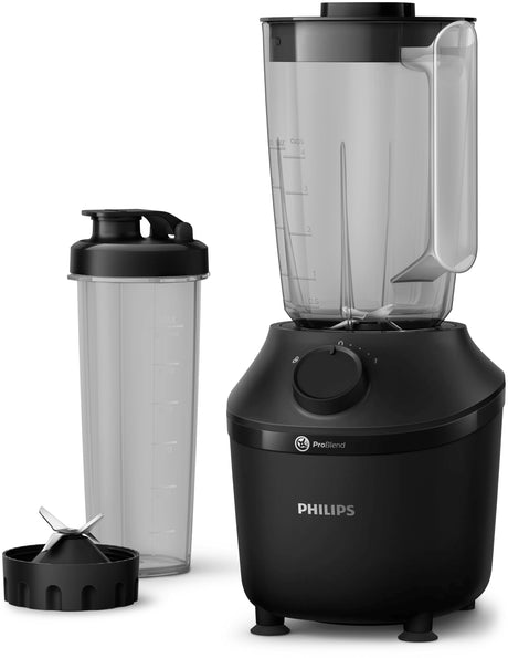 Blender mixeur - PHILIPS - HR2041/41 - Série 3000 avec gourde - 450W -1.9L - Noir