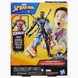 Figurine Spider-Man Métamorphose liquide de 28 cm avec accessoires, Marvel Spider-Man VenomVersus, jouets de super-héros pour enfant