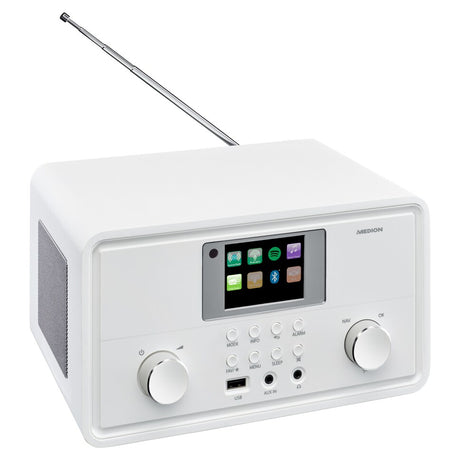 Radio Internet - MEDION - DAB - Bluetooth - 2x10W RMS - Blanc