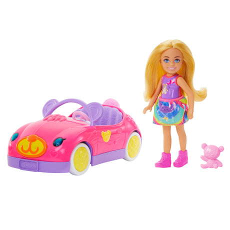 Poupée - HXN05 - Chelsea multicolore - Cabriolet ours en peluche - Lot 3 pieces