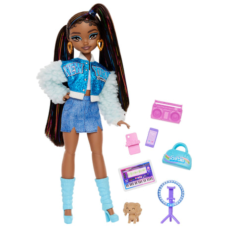 BARBIE équipe de Reve « Brooklyn »-Poupée et 8 accessoires - Barbie - HYC22
