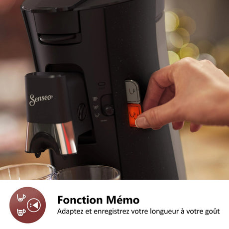 Cafetiere a dosette - PHILIPS - SENSEO - CSA240/21 - Select - Noir