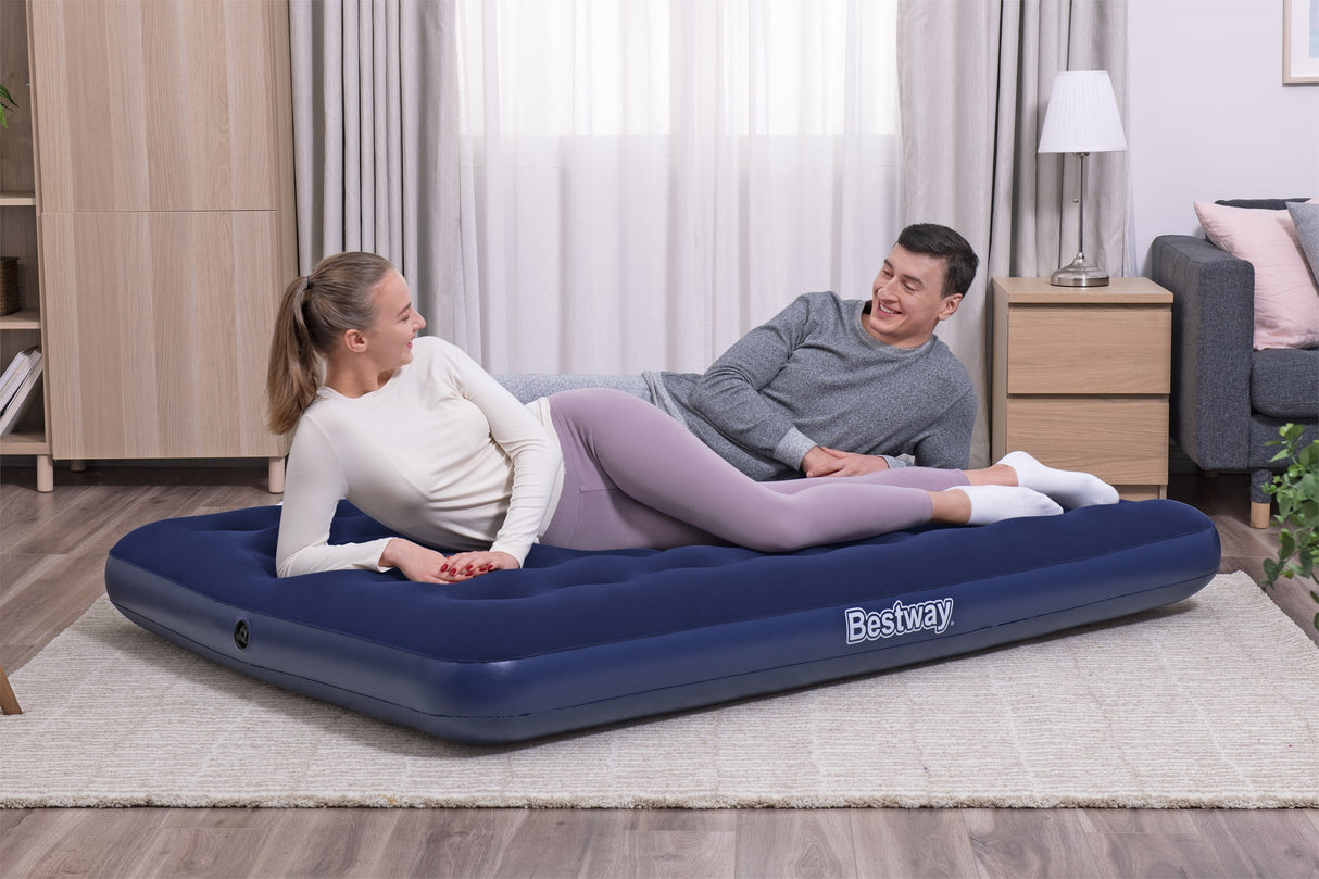 Matelas gonflable camping - BESTWAY - 2 places - 191x137x22 cm avec pompe électrique externe Powertouch