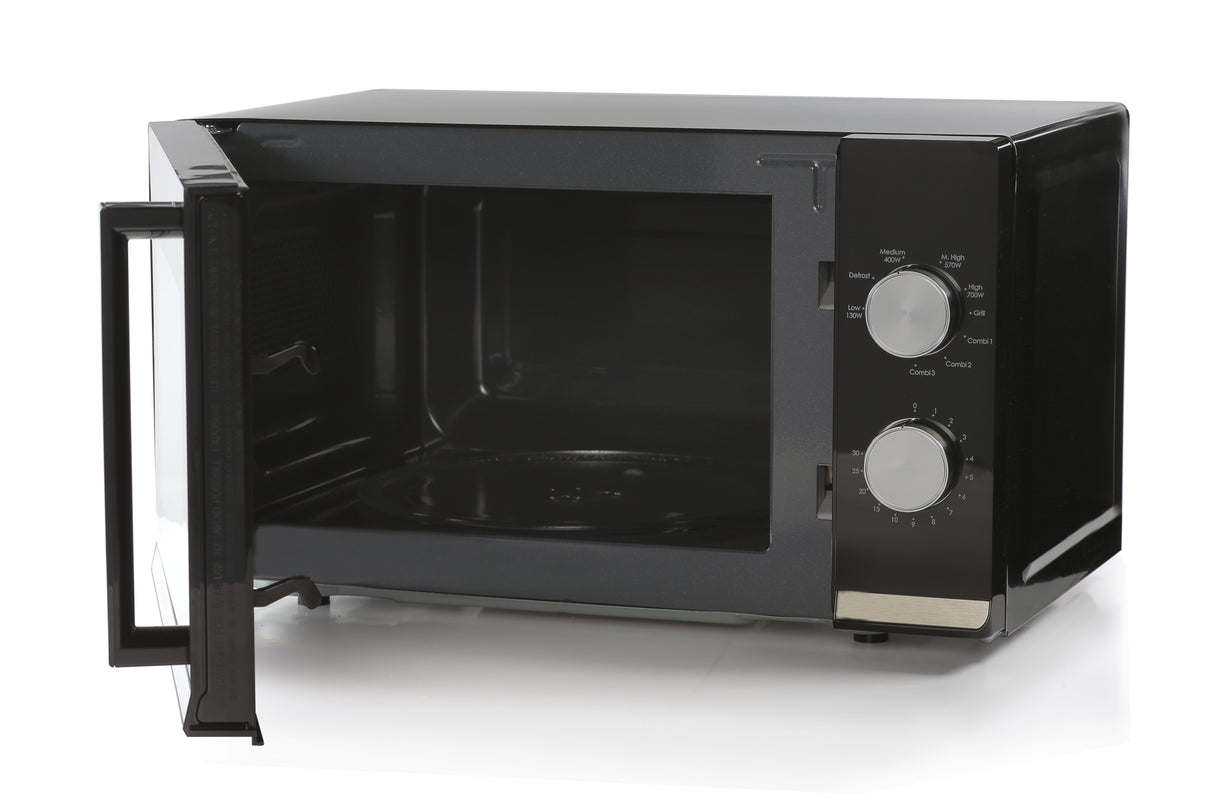 Micro-ondes Gril CANDY CMG20TNMB Moderna 20L 700W - Gril 900W - UI mécanique 6 niveaux de puissance - Fonction Décongélation poids