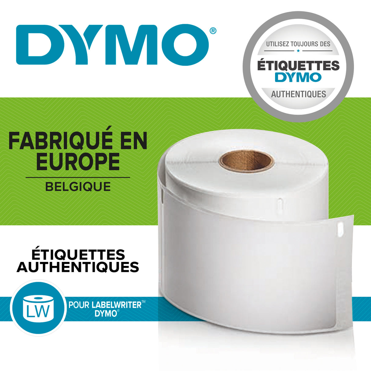 Lot de 2 Rouleaux de 260 étiquettes adhésives Dymo 99012 - 89x36mm (Blanc)