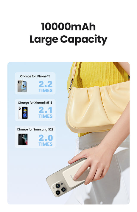 Batterie externe - UGREEN - 10,000 mAh - MagSafe - 20W - Creme